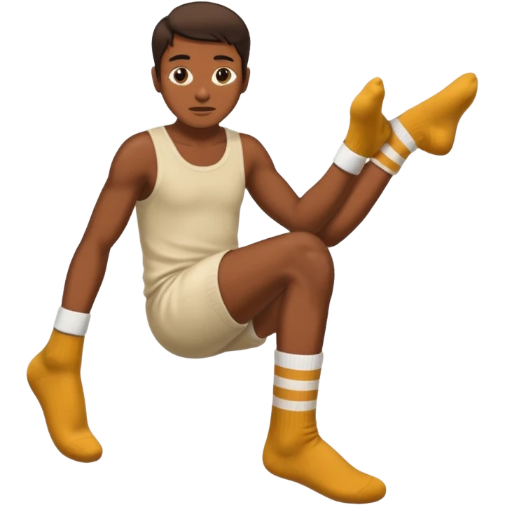 human slave watching a guy socks emoji