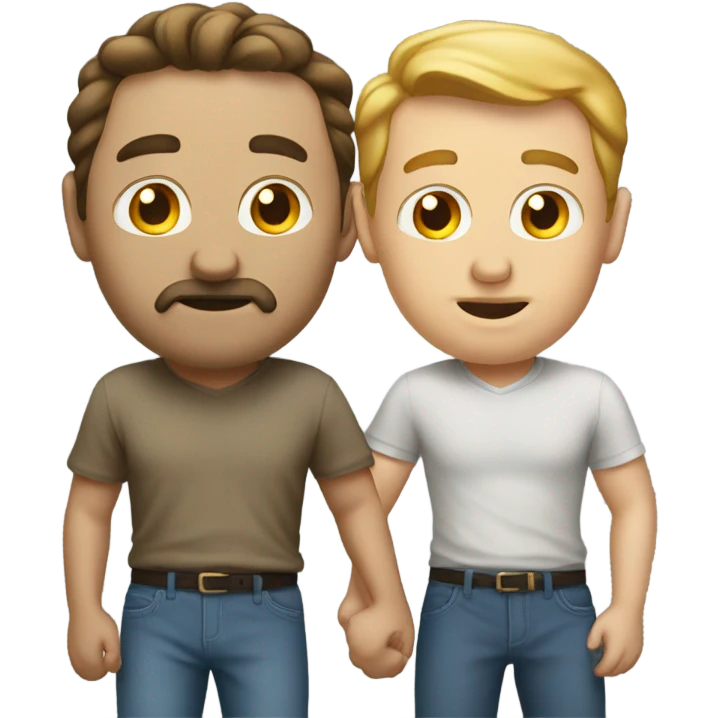 white Men in pants wear kissing emoji