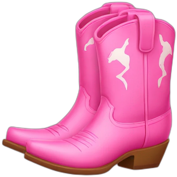 pink cowboy boots emoji
