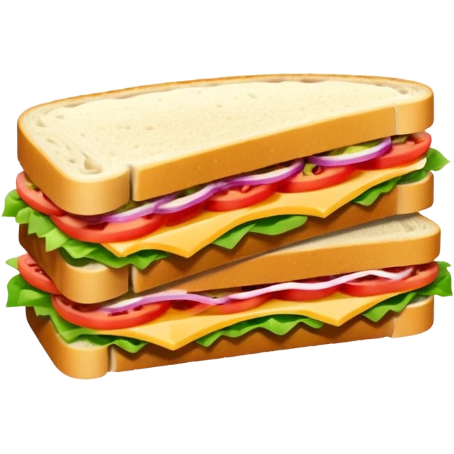 a sandwich cut in half diagonally emoji