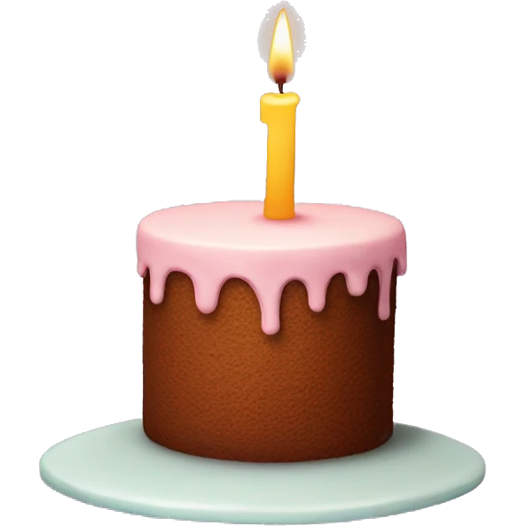 cake with candle number one emoji