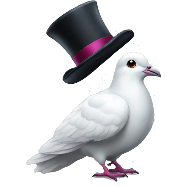  white pigeon a top hat emoji