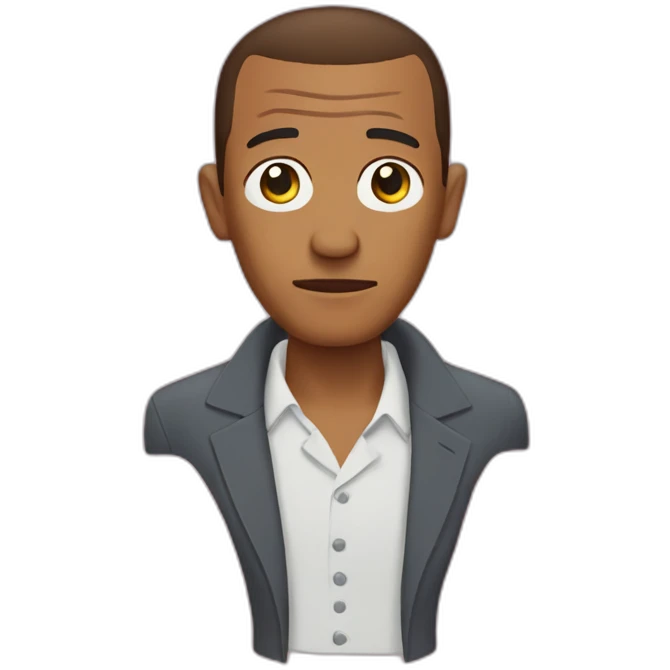 Gustavo Fring with half of his face missing making a heart symbol with his hands emoji