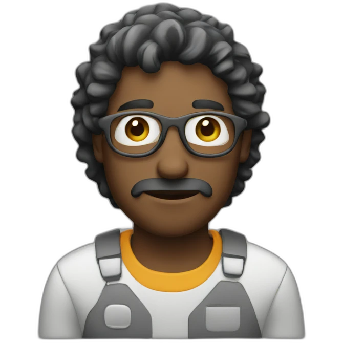 guy working on computer emoji