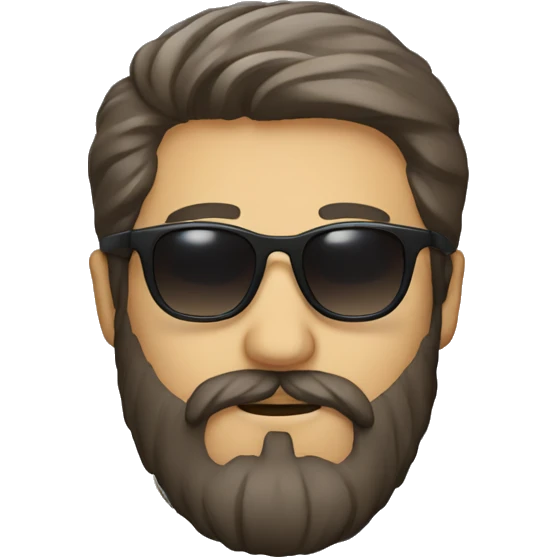 Italian guy with beard and sunglasses  emoji