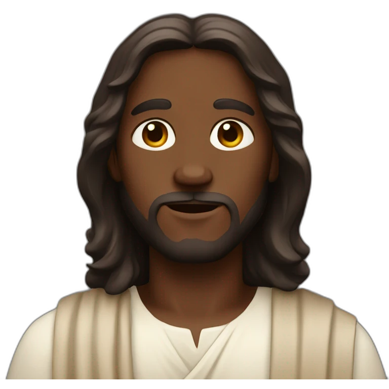 jesus with dark skin emoji
