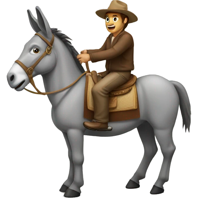 Donkey on a horse emoji