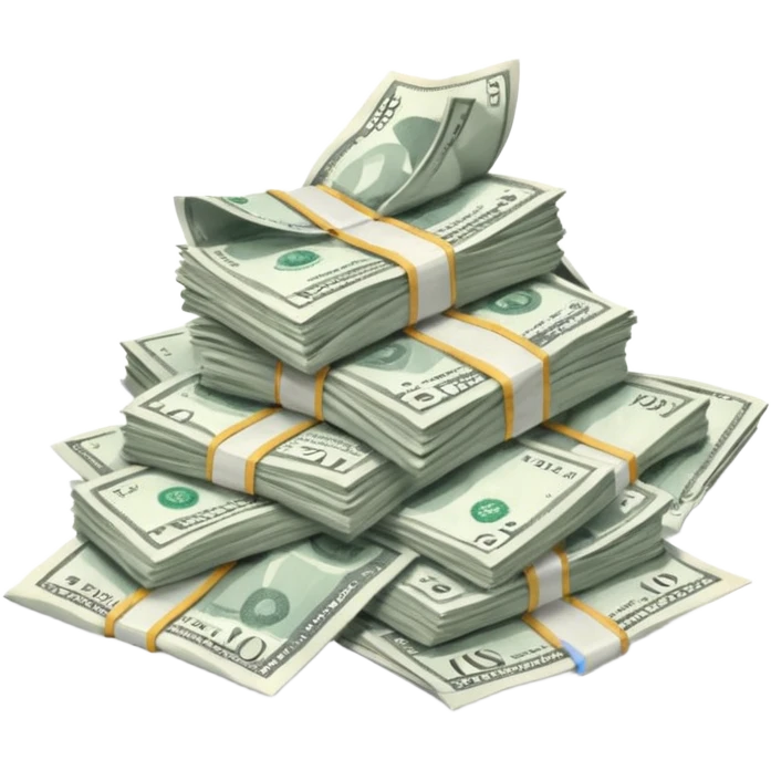 
pile of bills emoji