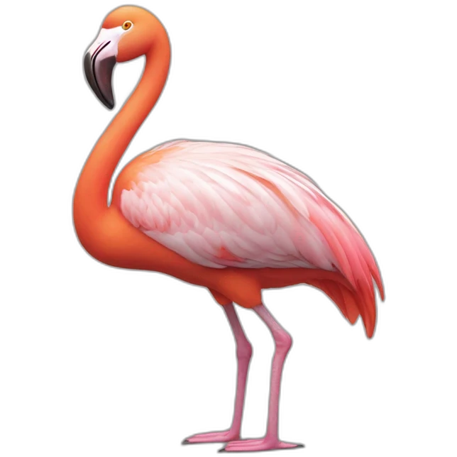 Flamant rose qui danse emoji