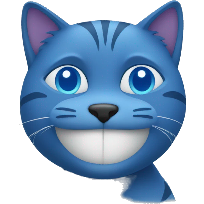 a blue cat emoji