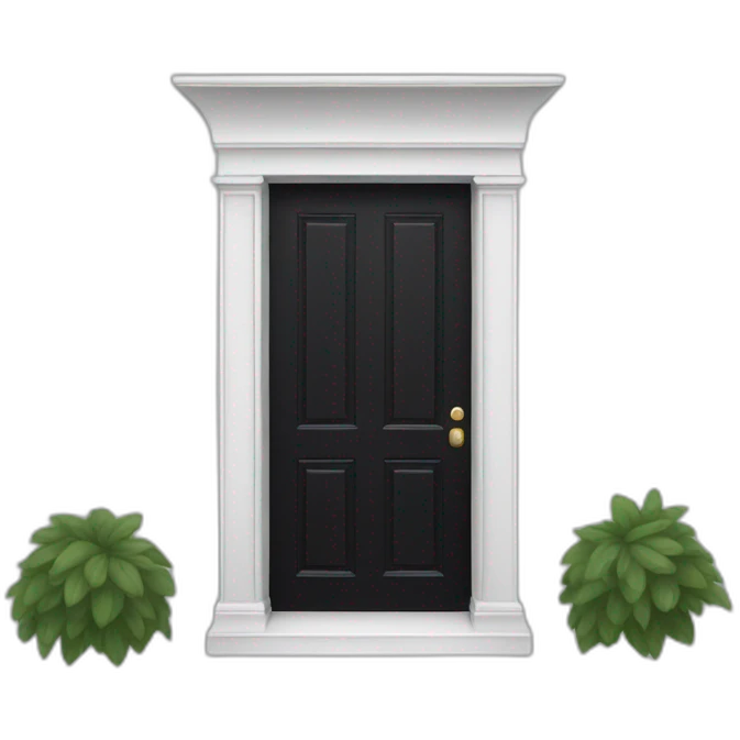 White black door emoji