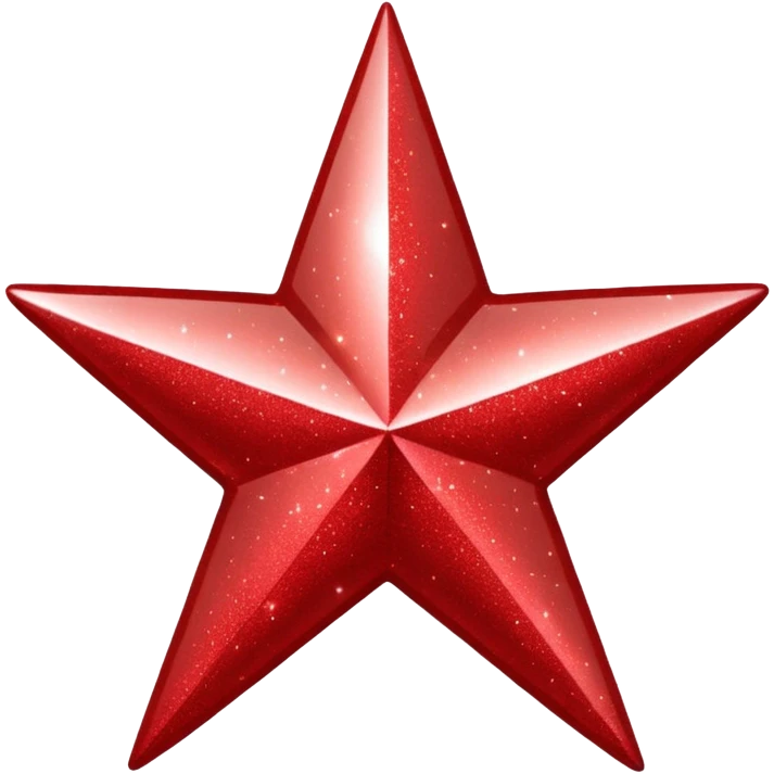 red glitter star emoji