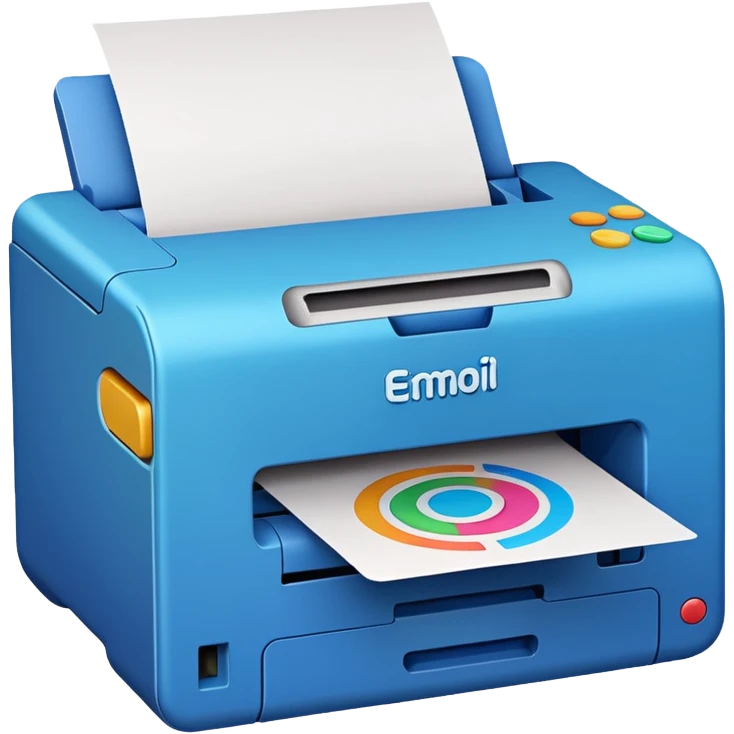 impresora imprimiendo papercraft emoji