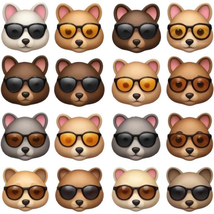 a sunglasses animals emoji
