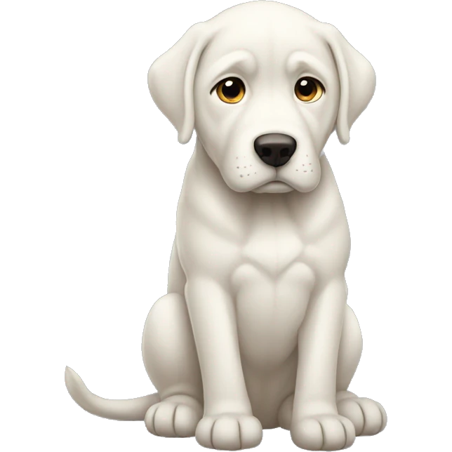 white ladrador sad emoji