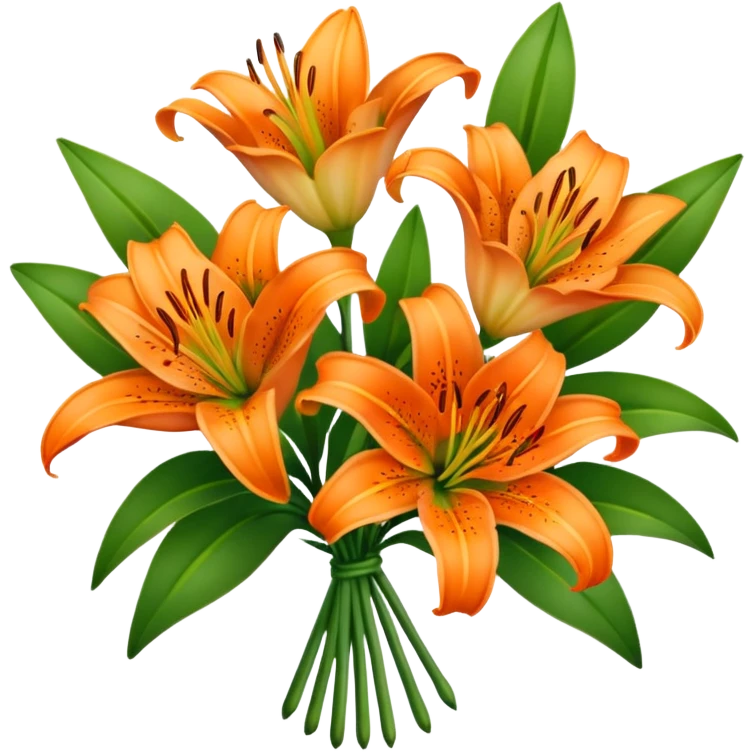 A bouquet of orange Lillie’s  emoji