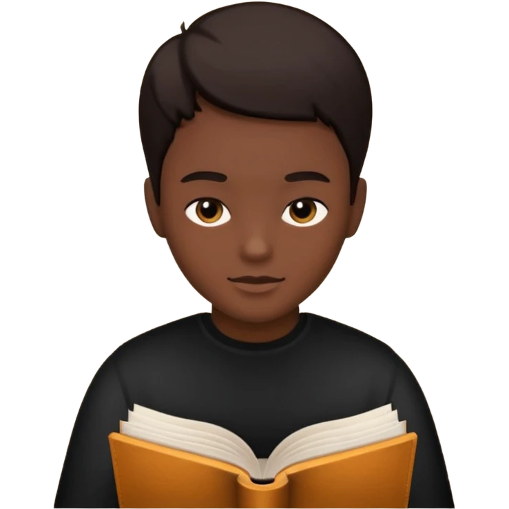 person silhouette reading a book emoji