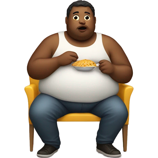 fat person eating  emoji
