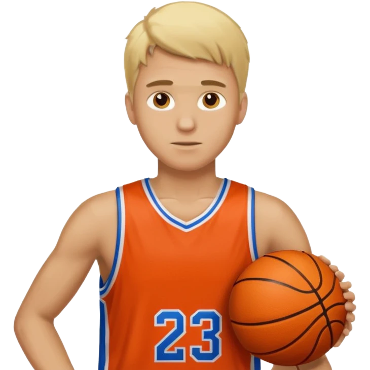 basketball player blonde man emoji