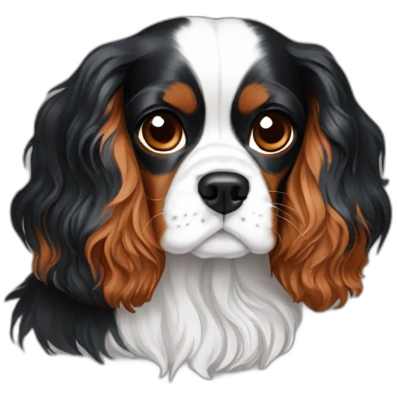 tricolor-king-charles-cavalier-spaniel emoji