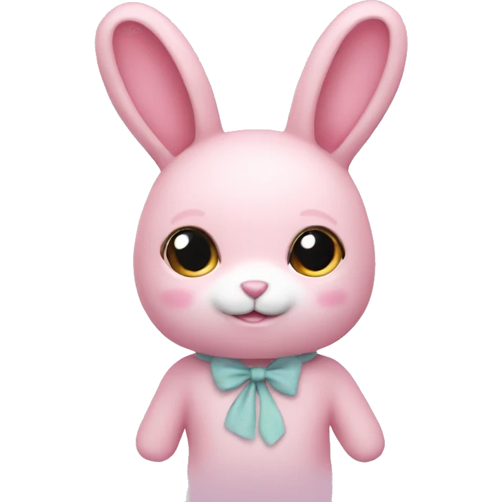 pastel pink rabbit doll emoji