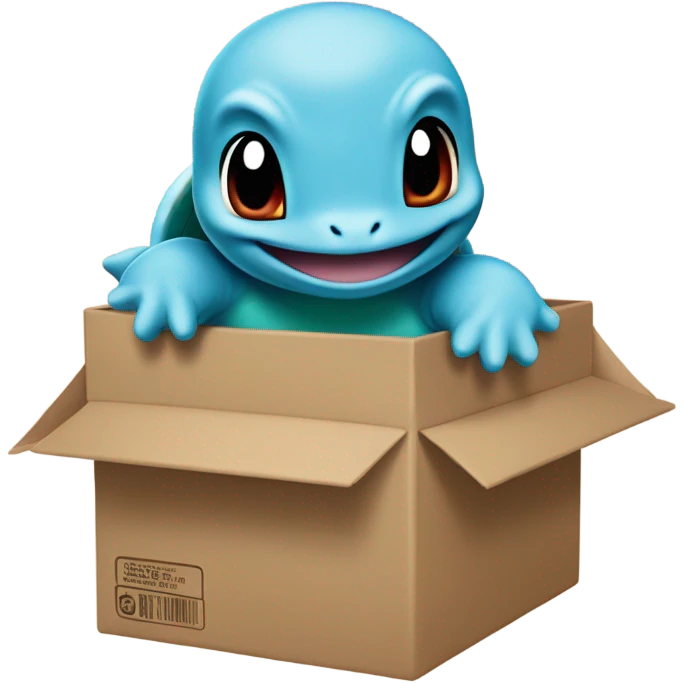 Squirtle behind box emoji