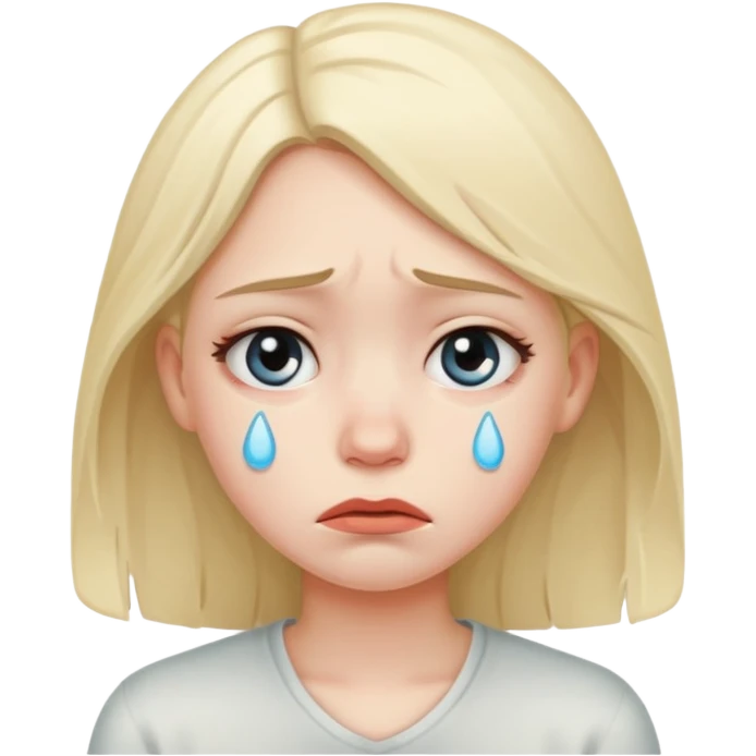a girl is sad and mad emoji