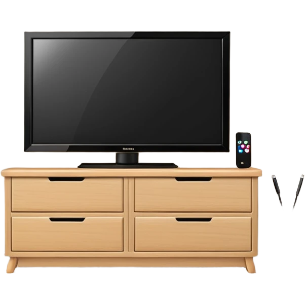 modern tv on a cupboard emoji