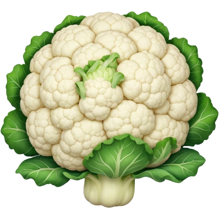 cauliflower, simple, rounded, soft colors emoji