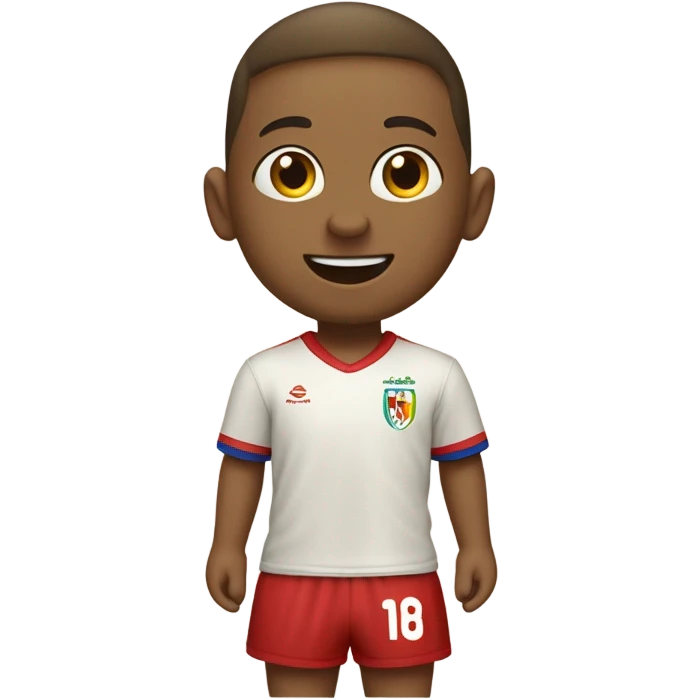 bambino che gioca a calcio sulla spiaggia emoji