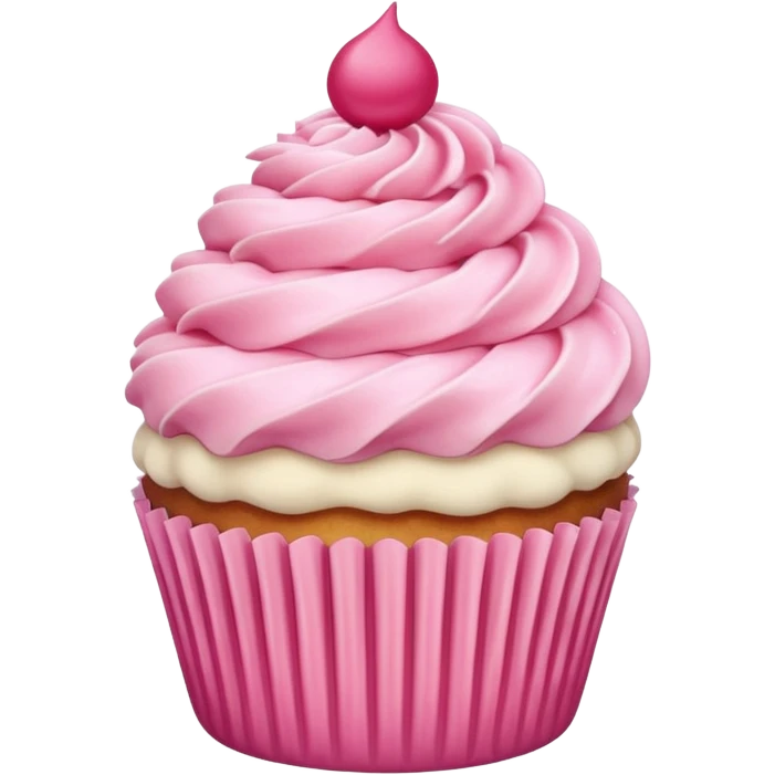 Cupcake with pink icing emoji
