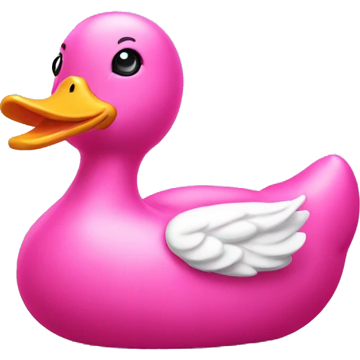 Pink rubber duck. And this duck a horn and make it look more like a unicorn. emoji
