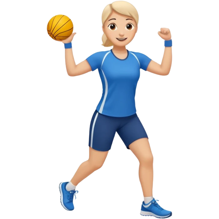 physical education teacher, leading exercises, cheerful emoji