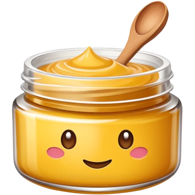 Produtos de beleza delicado com tampa dos potes dourados e fundo transparente pra usar como figurinha emoji