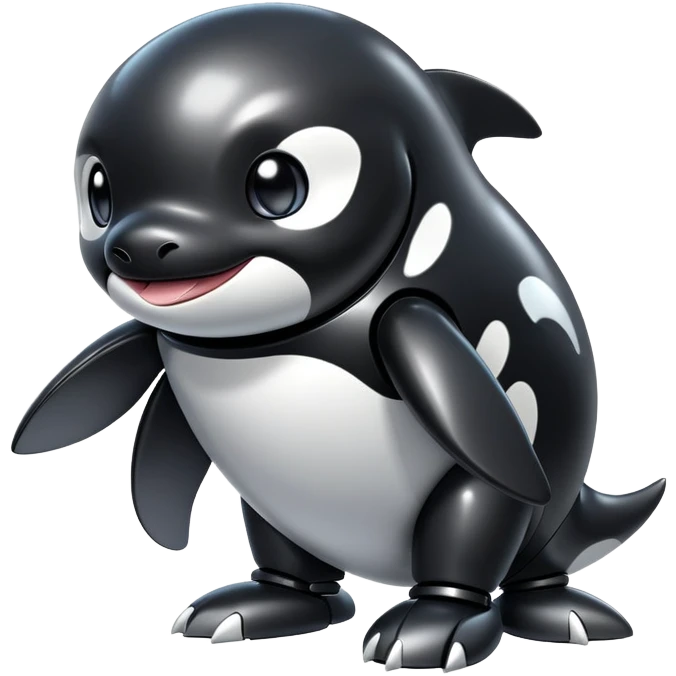 black tubby orca robodog emoji