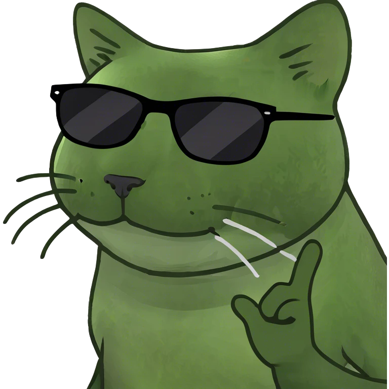 Cat with sunglasses emoji
