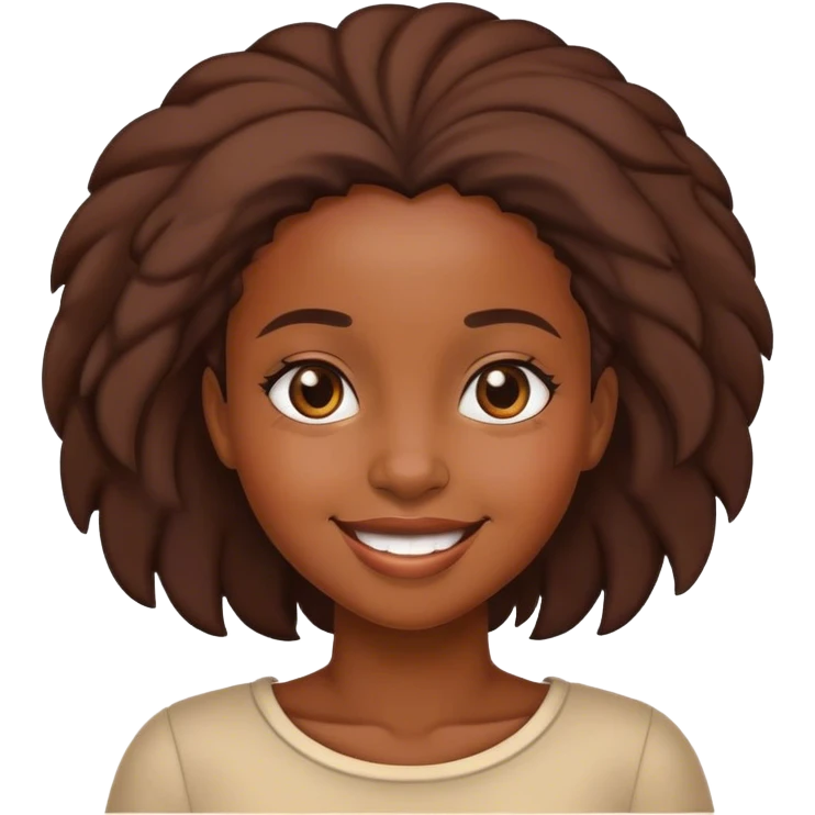 happy african girl emoji