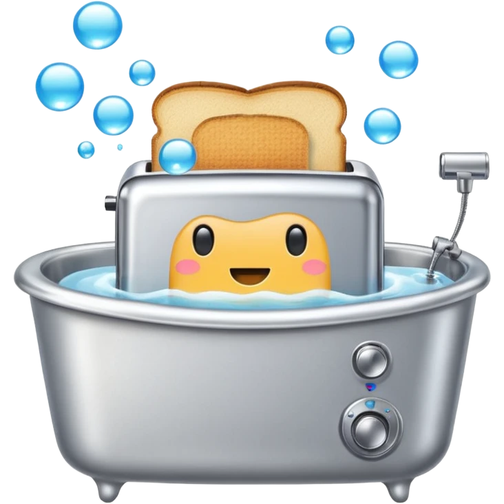 Toaster in bath emoji