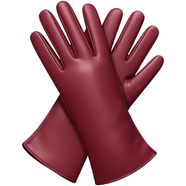 burgundy gloves emoji