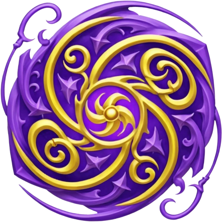 Wiz 101 casting sigil purple and yellow inspired storm magic  emoji