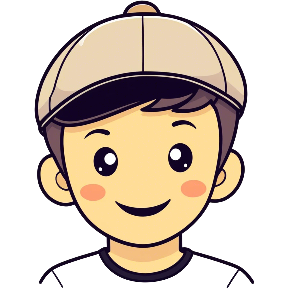 smiling boy in hat emoji