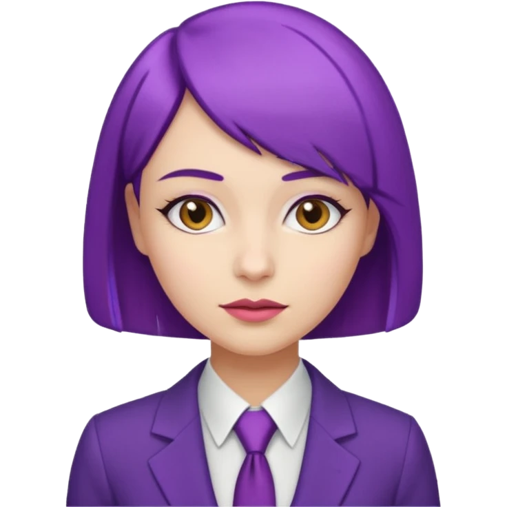 Office Lady with Purple Bob emoji