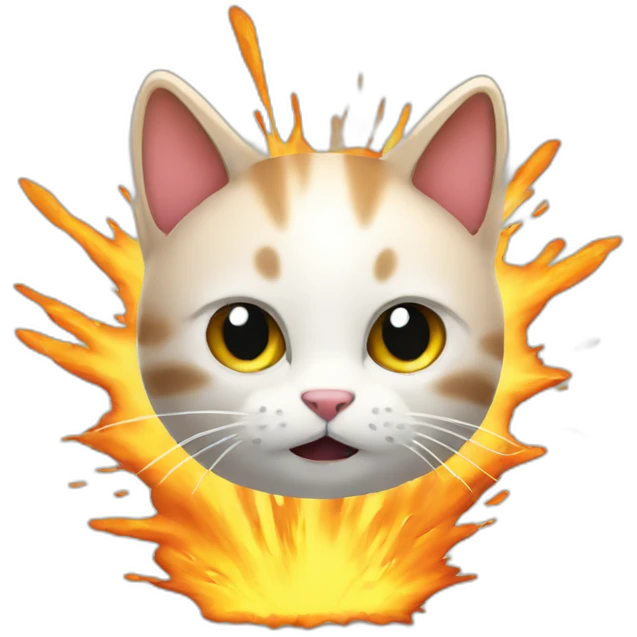 Exploding kitten emoji