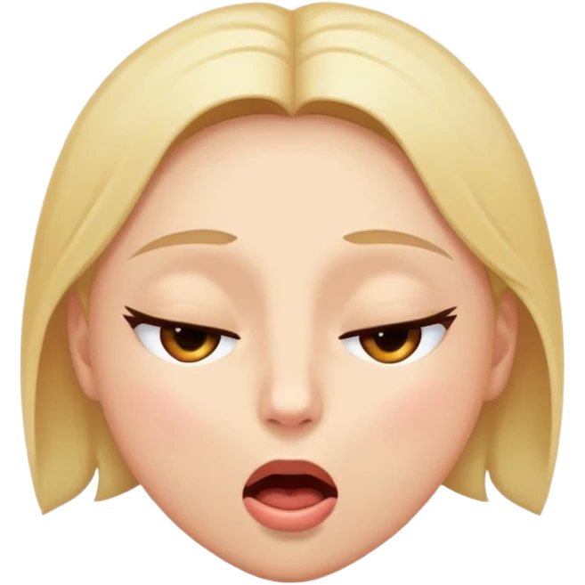 face with an expression of intense pleasure, eyes closed, mouth open emoji
