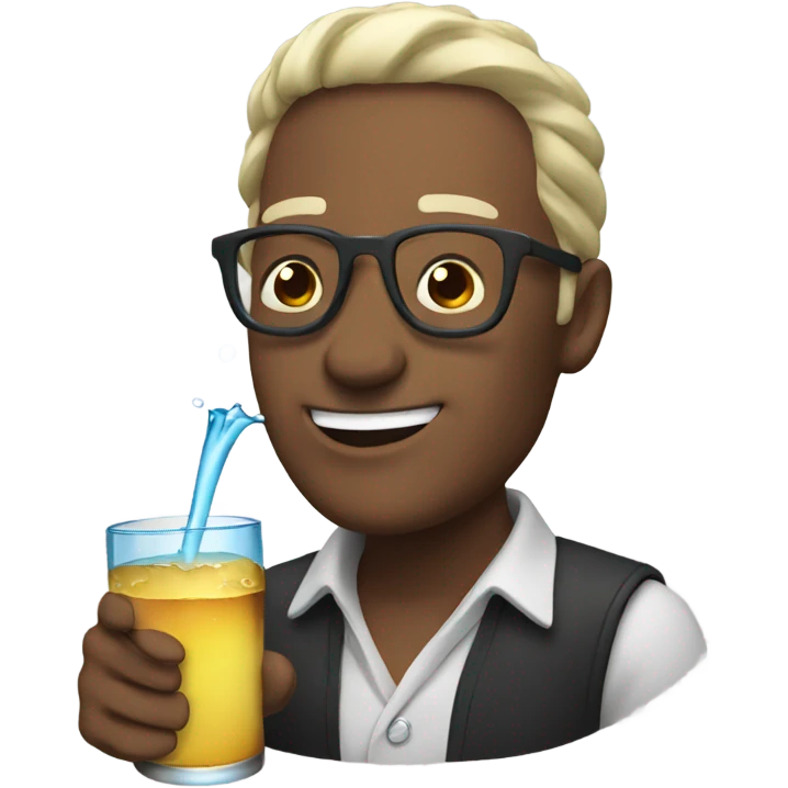 Cheers with water emoji