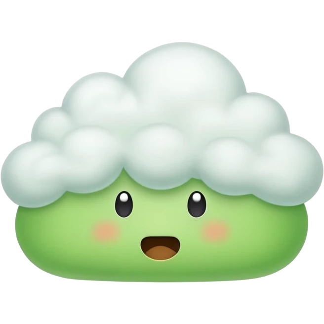cartoon fart cloud, playful, simple emoji