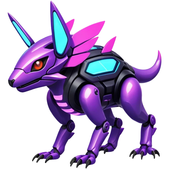  exotic tropical cyber-Protogen-Fakémon-Pokémon-Vernid-creature emoji