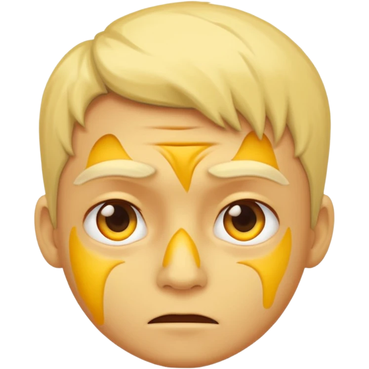 Yellow face man cold and hot emoji