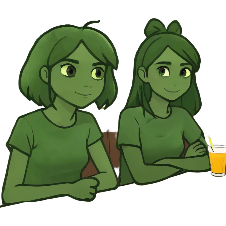 girl and boy at bar emoji