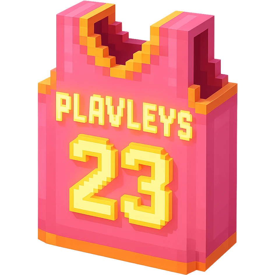 розовая баскетбольная майка со светящейся надписью "23 PLAVLEYS", no background emoji